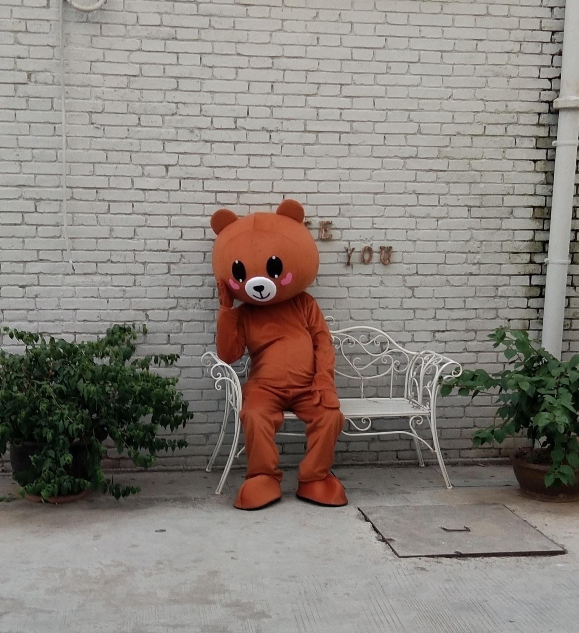抖音传单网红熊套装熊本熊成人穿卡通人偶服装求婚熊娃娃来图定做