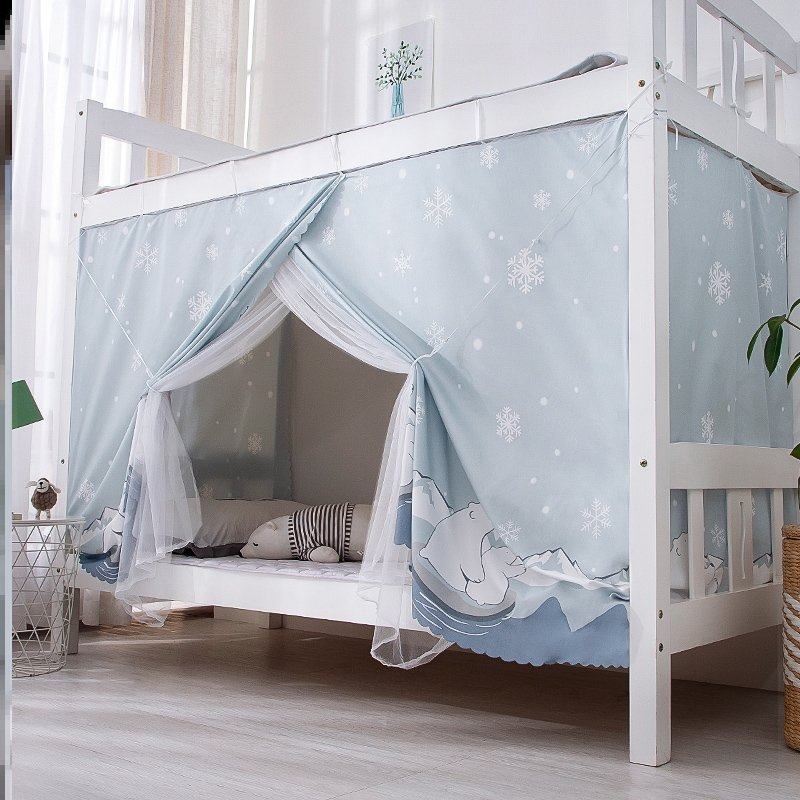 蚊帐夏2021新小单人普通租房学生宿舍床帘加一体式上铺遮光女生