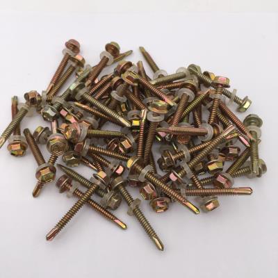 包邮钢板外六角钻尾铁皮钻螺钉彩钢瓦钉燕尾尾丝螺丝自钻自攻4