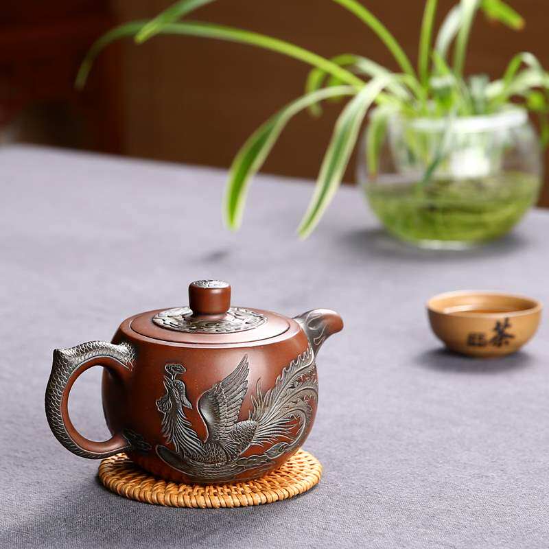 钦州坭兴陶茶壶马武宏全手工壶心经壶泡茶壶茶具茶器