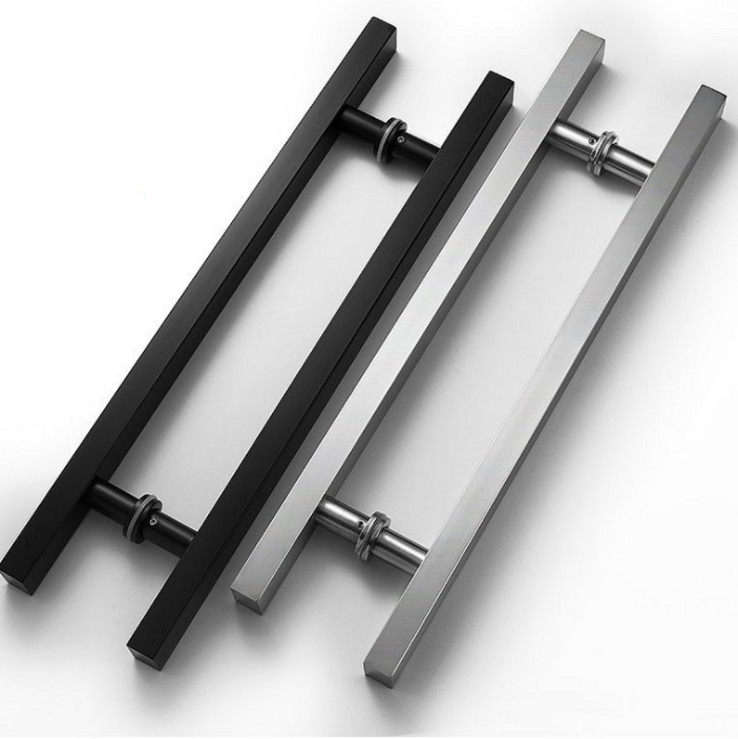 不锈钢方管拉手玻璃门拉手大门木门拉手大拉手玫瑰金钛金黑钛3