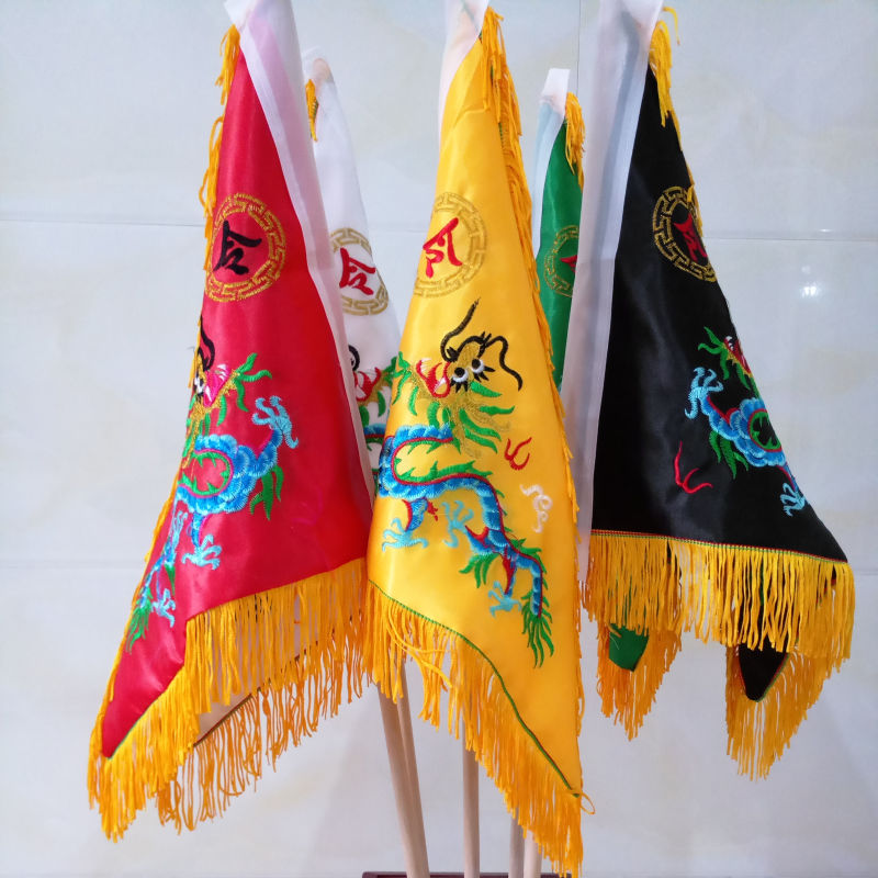 双面道教刺绣旗五令底座道家旗旗旗龙五色五行令五色旗旗帜