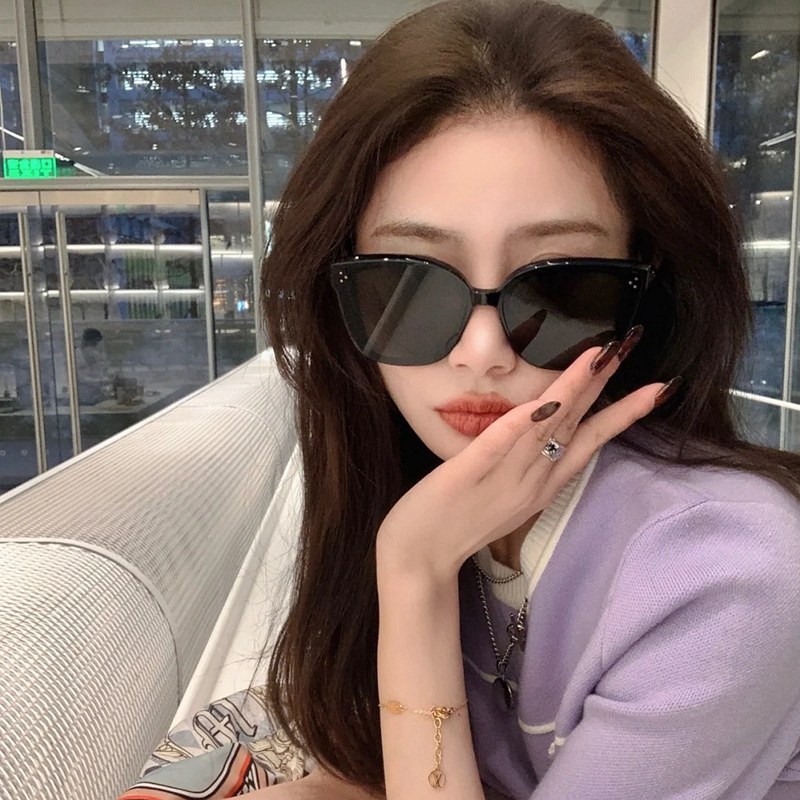 gm墨镜女高级感复古2021年新款太阳眼镜韩版潮防紫外线大脸显瘦夏