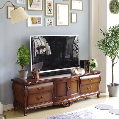 欧式电视柜实木雕刻家具图片