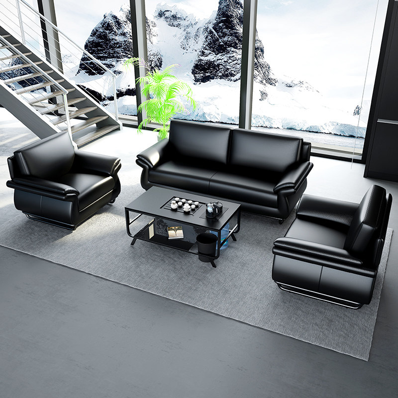 办公沙发茶几组合现代商务办公室会客沙发老板接待沙发简约创意