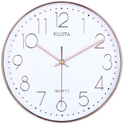 新品特价包邮厂家直销时尚创意静音圆l形数字客厅卧室石英壁挂钟