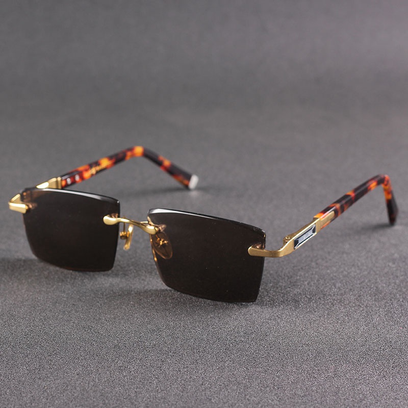 水晶石头眼镜东海纯天然高档清凉墨镜无框太阳镜男女款老石头正品