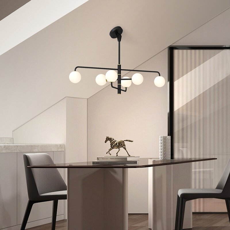 斜面吊灯复式阁楼斜坡尖顶卧室书房客厅一字艺术设计创意造型灯具