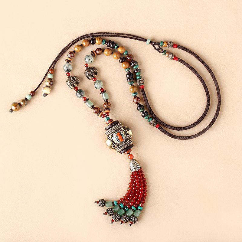 长款项链毛衣链复古饰品藏族挂件民族风装饰品配饰女挂饰