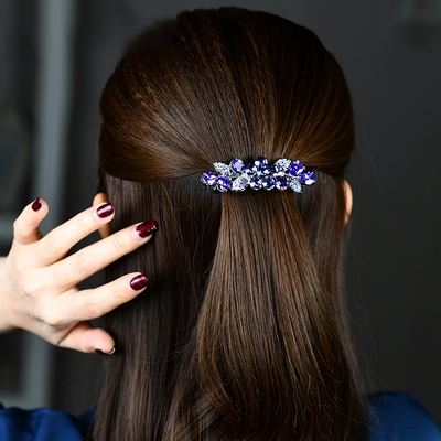 水晶发卡后脑勺发夹夏天女士小号夹子卡子一字夹半扎头发饰品新款