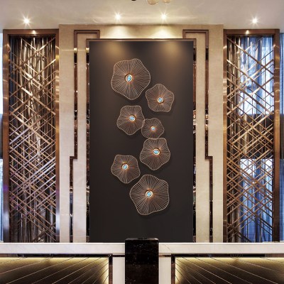现代简约客厅墙面装饰挂件创意家居铁f艺壁挂壁饰酒店大厅背景墙