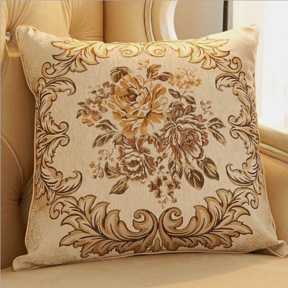 高档奢华欧式提花古典床头汽车沙发抱枕靠枕靠垫j套不含芯45蓝包