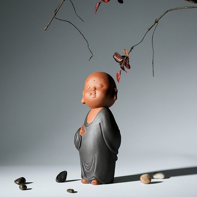 小和尚雕塑图片