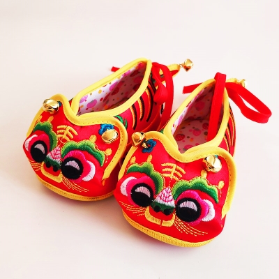 虎头鞋夏季传统手工喜庆男女布鞋