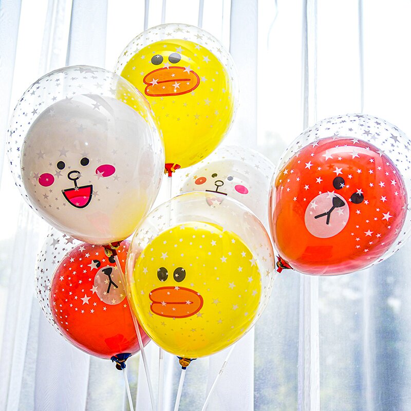 双层气球网红卡通引流儿童透明地推扫码小礼品活动摆摊发光款定制