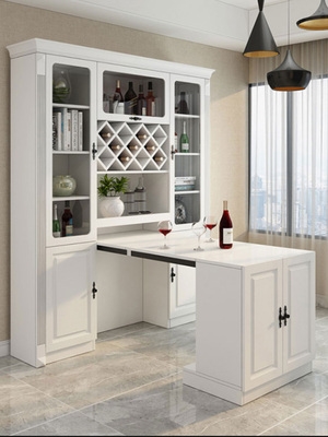 欧式酒柜餐桌组合图片