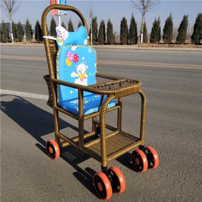 宝宝竹藤小孩推车轻便婴儿车m仿藤竹编藤编儿童藤椅小推车儿童餐