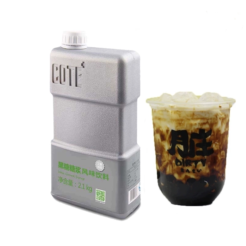 COTE黑糖糖浆风味饮料奶茶专用浓缩免煮焦糖豆花糖浆2.1KG桶