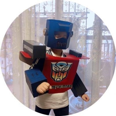 纸箱机器人纸箱人diy金刚铠甲儿童幼儿园手工自制纸盒创意制作