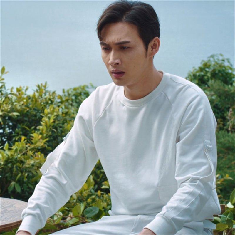 司藤张彬彬秦放同款白色卫衣长袖圆领套头韩版宽松小众百搭男女款