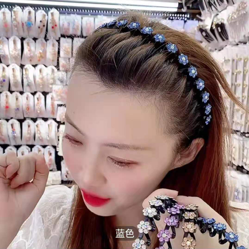 韩版水钻碎发刘海固定洗脸夏天发箍