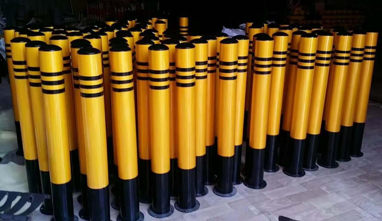 h道路反光防护桩 固定活动埋地式路桩 89*750镀锌管防撞柱 警示