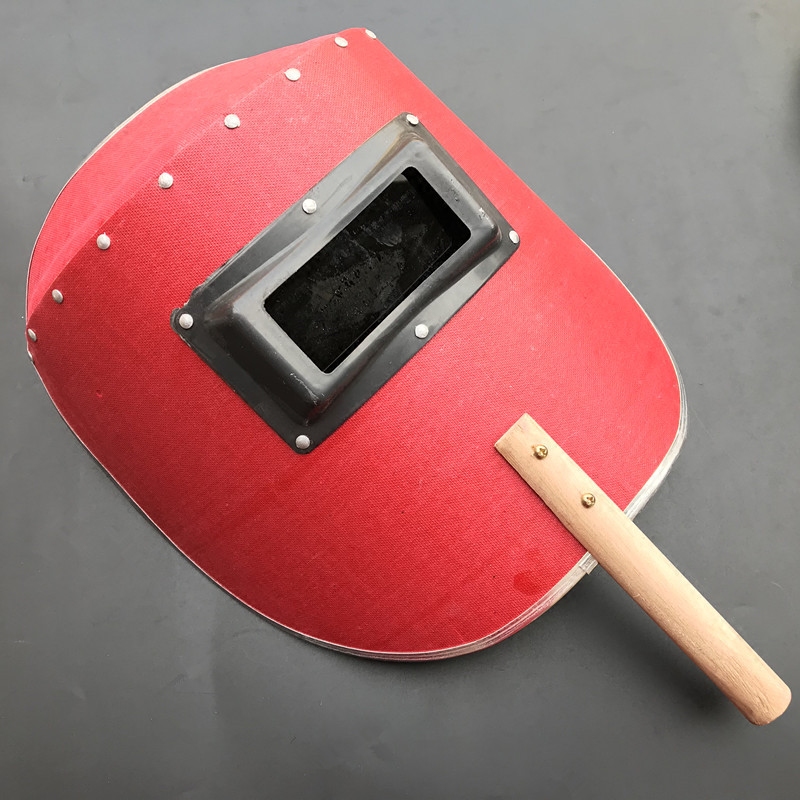 包边电焊面罩 手持式铝包边手把电工面具钢纸面l罩  带黑色镜片