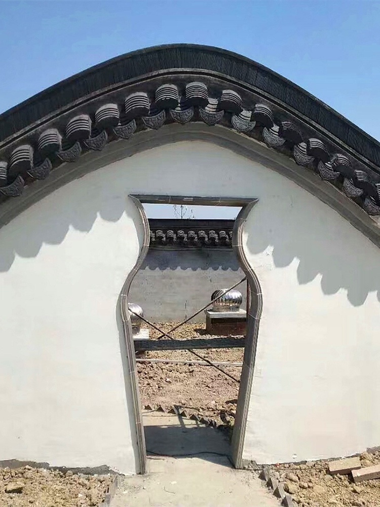 艾皮商贸城的小店的优惠券大全—中式庭院月亮门圆形拱门海棠青砖门套