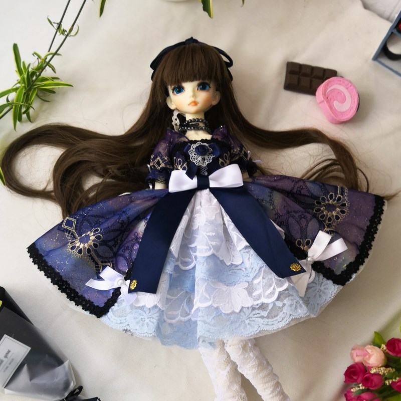 4分娃衣女_1/4分bjd娃衣星空少女洛丽塔洋装裙子45厘米娃娃衣服优惠券