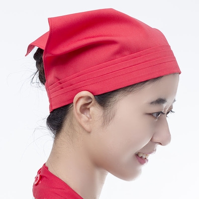 头巾女三角巾工作厨师帽图片