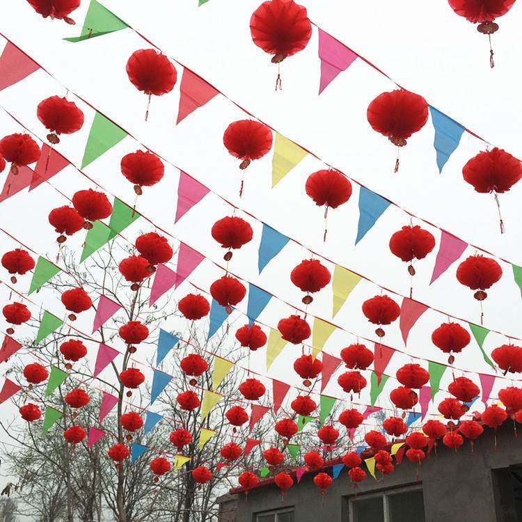 旗彩旗幼儿园红旗小旗子道具旗彩色旗彩带形装饰结婚布置婚礼婚庆