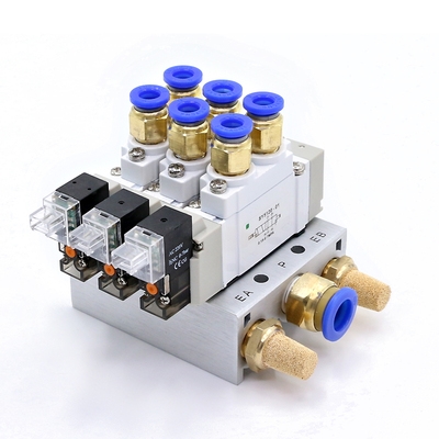 smc型电磁阀24v阀岛sy5120-5lzd/dzd-01底座气动电磁控制阀组