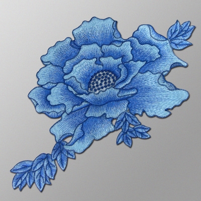 新品牡丹花朵刺绣布贴大花片补衣q服贴花diy装饰民族风补丁贴工厂