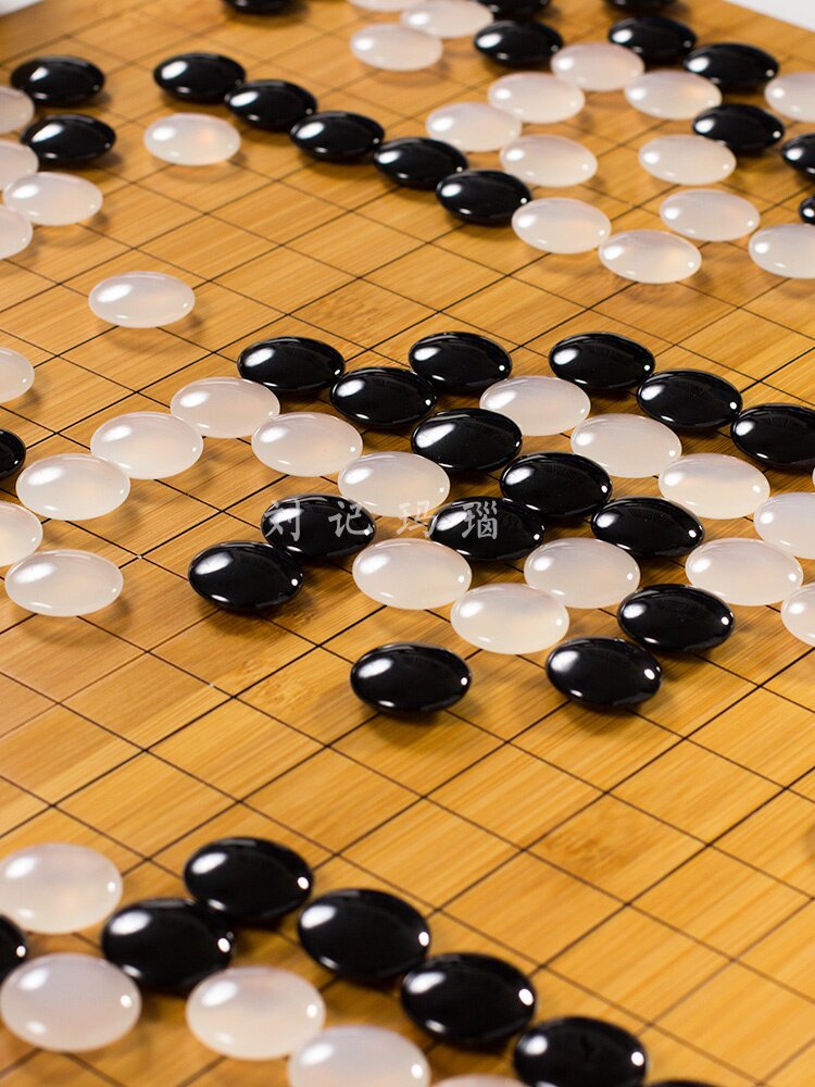 玛瑙围棋子棋云子玉石水晶竹实木竹罐棋盘五子棋套装益智高档天然