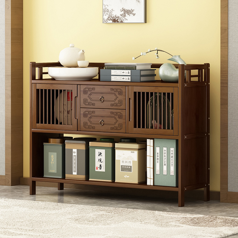 玄关柜新中式家用入户玄关桌窄柜子长条靠墙实木端景台装饰柜条案