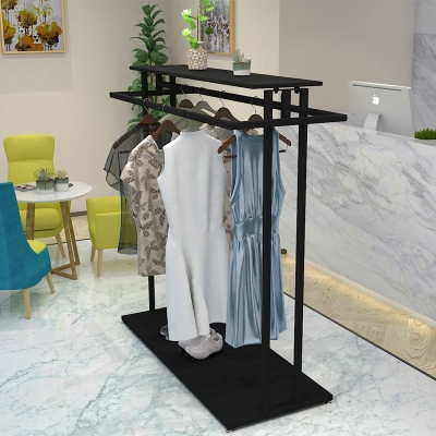 男装落地服装店衣架展示架图片