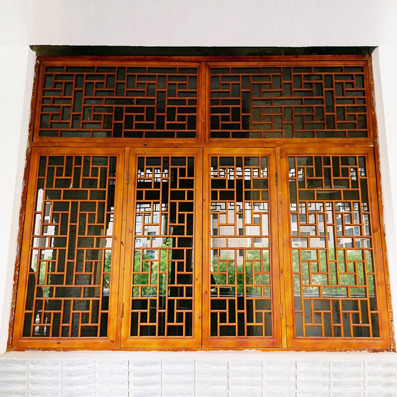 定制东阳木雕仿古门窗中式隔断屏风玄关背景墙实木门雕花门花格门