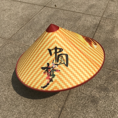 竹编斗笠帽子女舞蹈表演道具装饰帽环卫工人遮阳帽雨帽男旅游帽夏