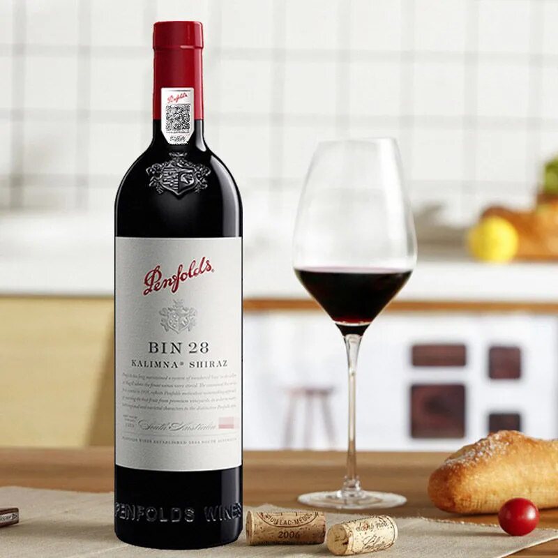 澳大利亚奔富bin28卡琳娜设拉子红葡萄酒澳洲原瓶进口750ml1