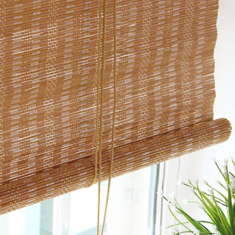 竹帘窗帘卷帘餐厅茶馆遮阳通风竹子门帘房阳台隔断绿色帘子