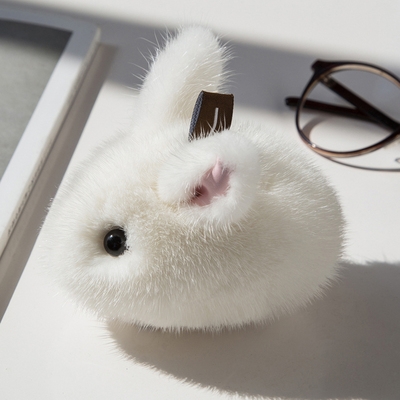 貂毛小兔子毛绒玩具垂耳兔女孩迷你小号韩国可爱公仔书包挂件玩偶