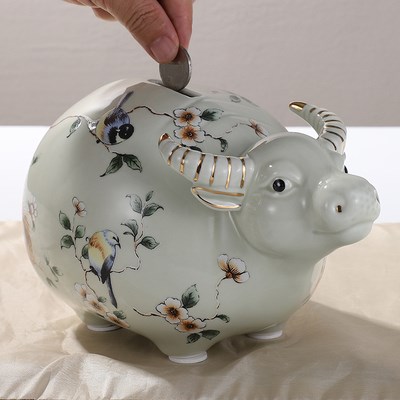 可存可取十二生肖牛存钱罐家用儿童女生可爱生日创意大人用储蓄罐
