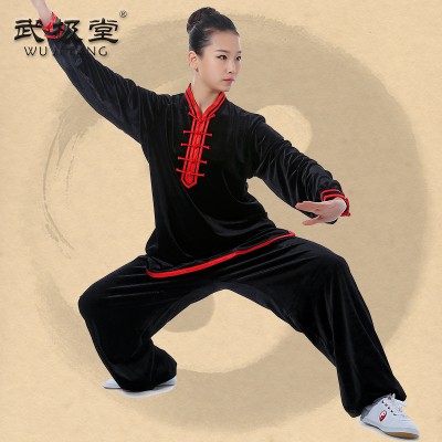 南韩绒太极服金丝绒r冬季太极拳服装秋冬款练拳服女
