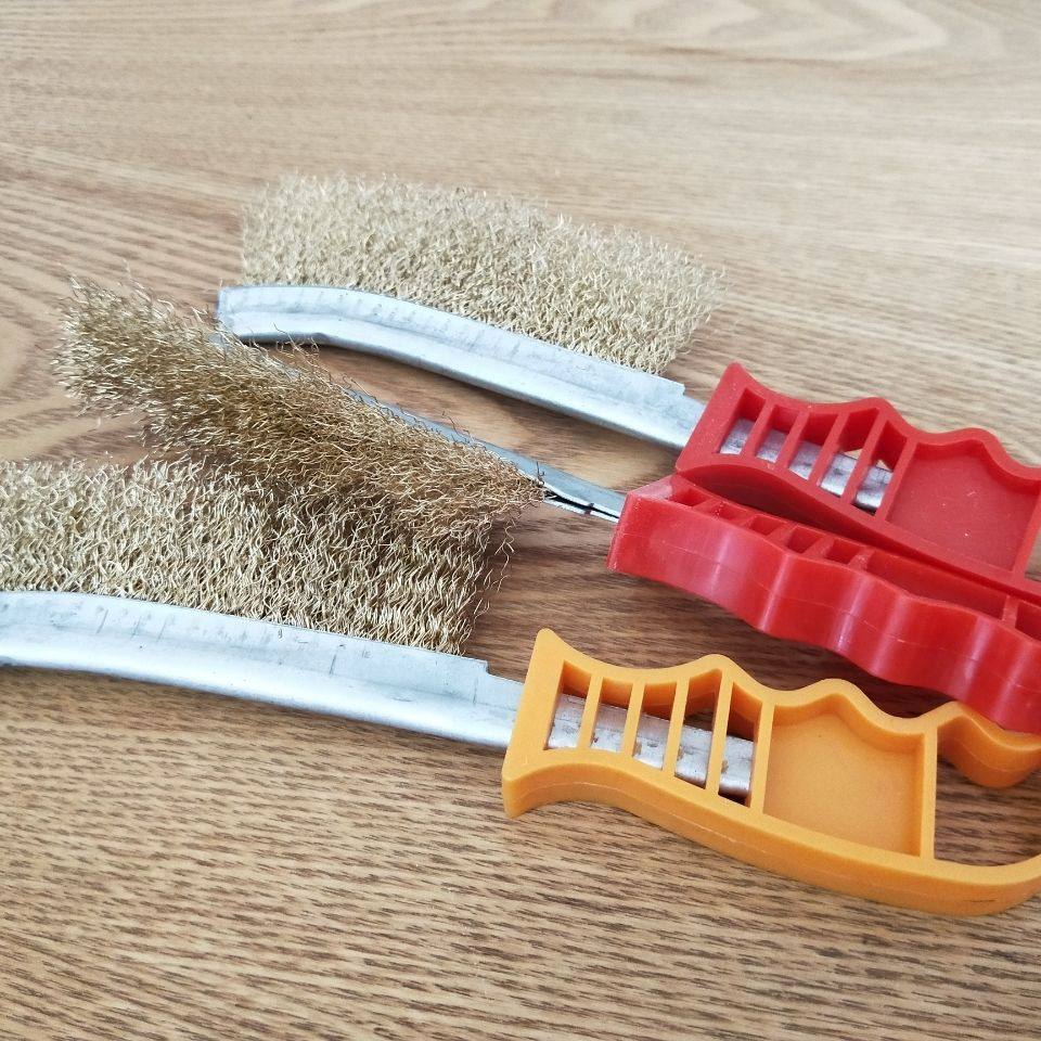 钢丝刷不锈钢丝刷加厚款烧烤网清洁刷子除缝隙锈刷鱼鳞刷文玩刷