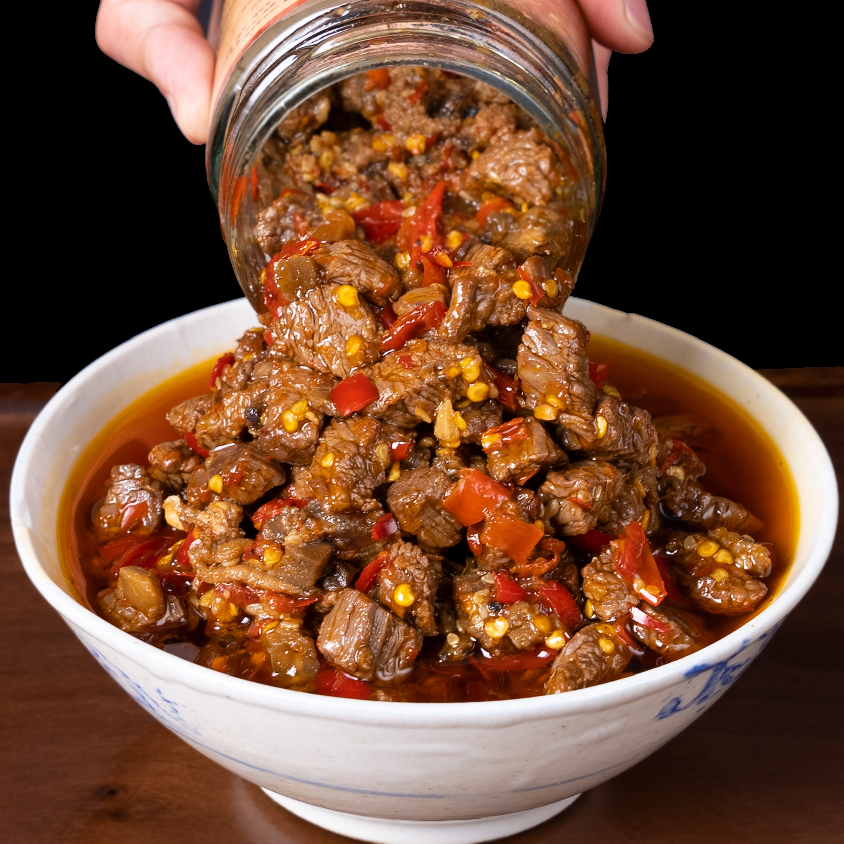 饭匹兄弟湖南特产香辣牛肉酱拌饭酱下饭菜鲜椒辣酱开味酱菜瓶装