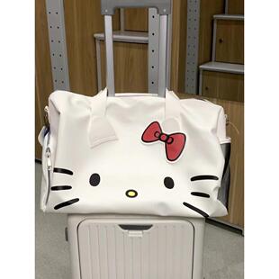 日本进口HelloKitty卡通可爱大包包单肩蝴蝶结凯蒂猫手提健身包