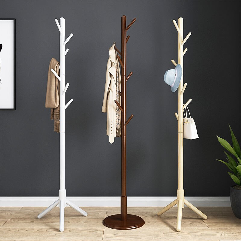 衣帽架落地立式卧室客厅木制挂衣架挂包帽子家用网红简易款衣架子