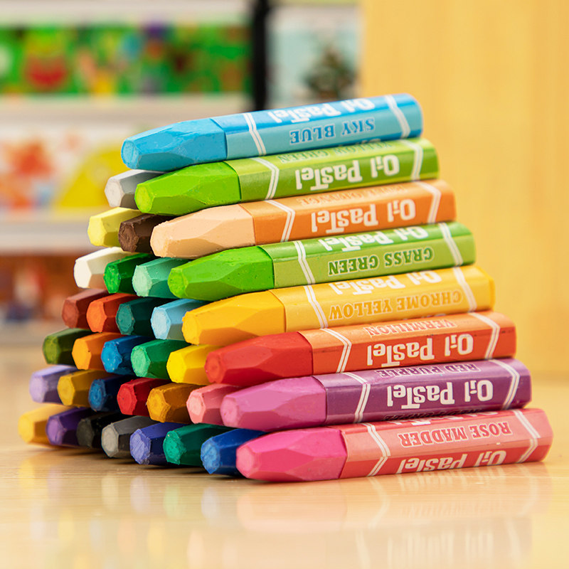儿童油画棒可水洗121824色36蜡笔幼儿园小学生安全宝宝画彩色笔