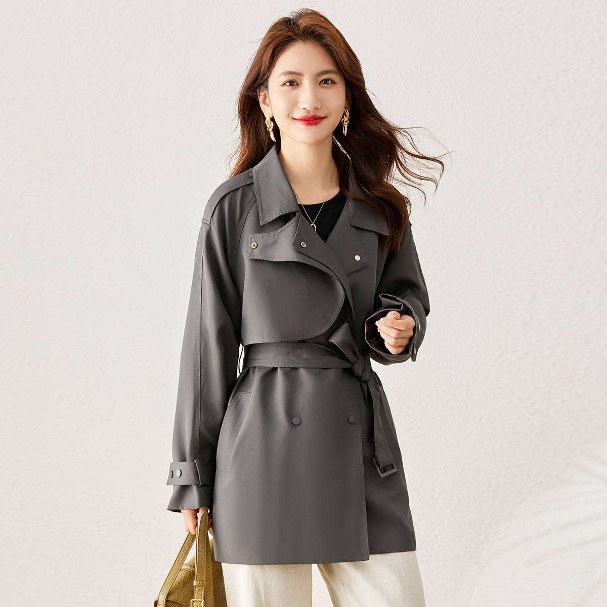 马克华菲女装短风衣英伦风2023新款春秋高级感成熟气质女神范外套