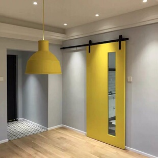 定制谷仓门北欧卫生间e厨房卧室玻璃门隔断仓谷门吊滑门推拉门带